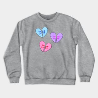 Broken Candy Heart Trio Crewneck Sweatshirt